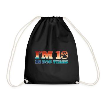 J’ai 10 ans en années de chien - Sac de sport léger - noir - Devant