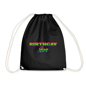 Geburtgay Junge Lgbt Gay Pride Alles Gute Zum - Turnbeutel - Schwarz - Vorne
