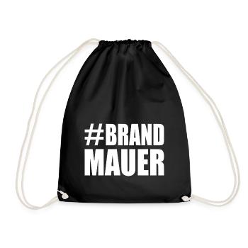 brandmauer - Turnbeutel - Schwarz - Vorne