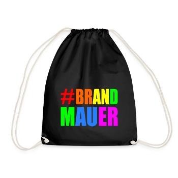 brandmauer - Turnbeutel - Schwarz - Vorne