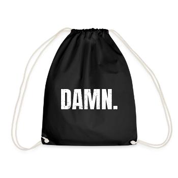 Damn - Verdammt - Drawstring Bag - black - Front