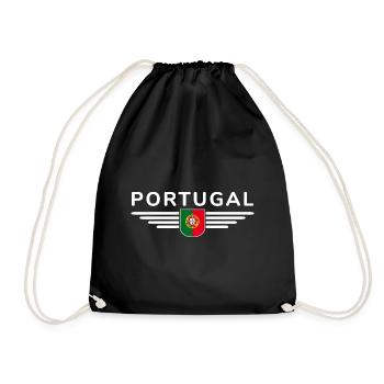 I Love Portugal, conception de tenue de t-shirt - Sac de sport léger - noir - Devant