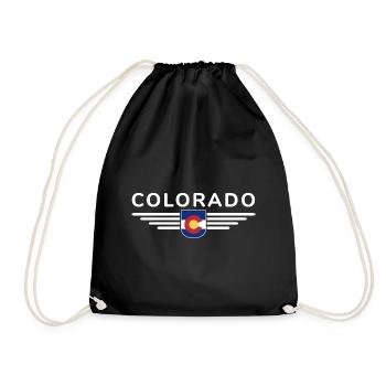 Colorado Fan T-Shirt – Mountains & Adventure - Drawstring Bag - black - Front