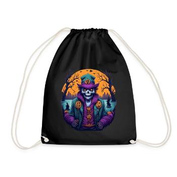Gruseliges Halloween-partykostüm Zombie - Drawstring Bag - black - Front