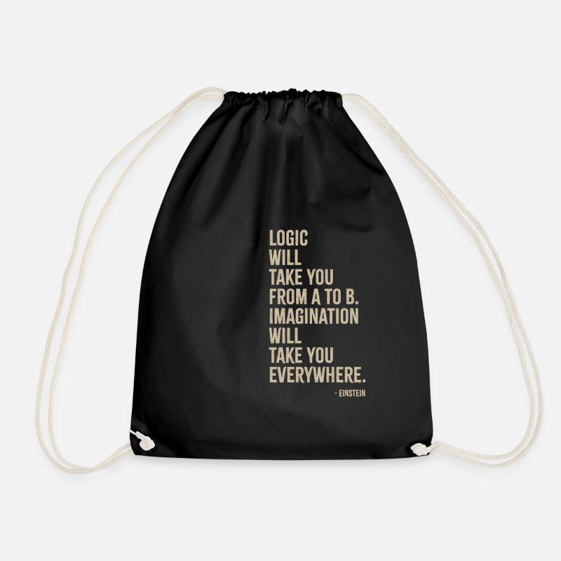 Logic will take you from A to B - Turnbeutel - Schwarz