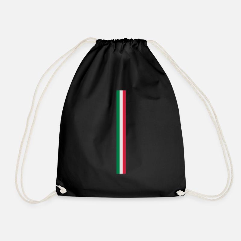 Tre strisce giù Italia - Turnbeutel - Schwarz