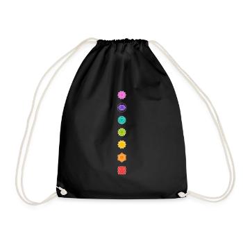 Chakra symboles 7 chakras yoga yoga Kundalini - Sac de sport léger - noir - Devant