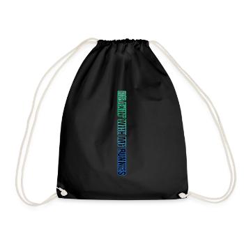Relaxin' With My Bunnies – Neon style with a relaxed touch - Drawstring Bag - black - Front