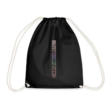 Relaxin' With My Bunnies – Pastel chill with humor - Drawstring Bag - black - Front