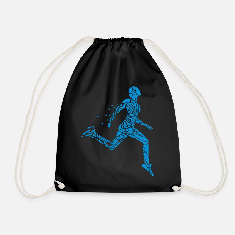 Runner, runners, joggers, jogging, marathon, - Drawstring Bag - black