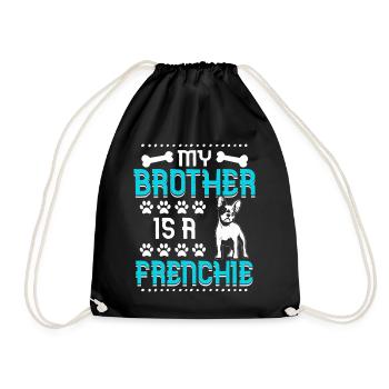 Mon frère est un Frenchie - Sac de sport léger - noir - Devant