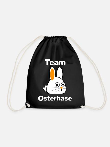 Team Osterhase - Ostern - Osterfeiertage - Hase - Turnbeutel - Schwarz