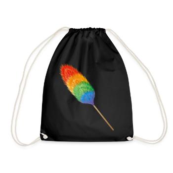 Plumeau aux couleurs vives de l'arc-en-ciel - Sac de sport léger - noir - Devant
