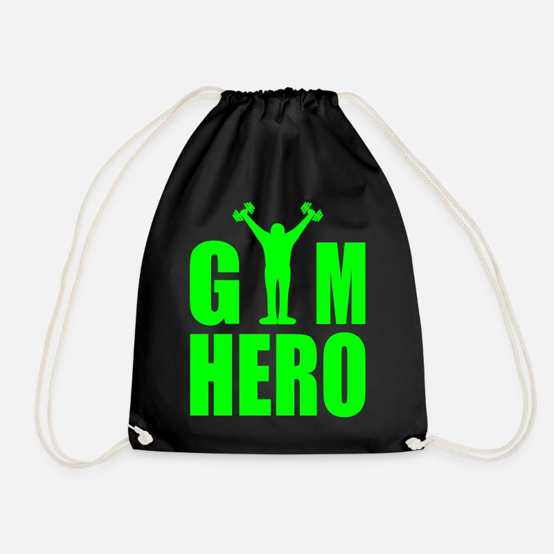 GYM Hero - Drawstring Bag - black