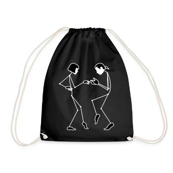 Je veux danser - Mia et Vincent - Sac de sport léger - noir - Devant