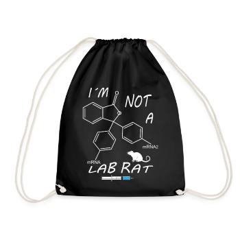 I'm not a lab rat - Drawstring Bag - black - Front