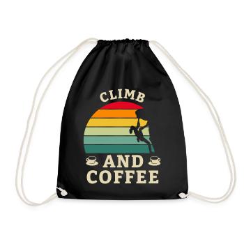 Boulder Climbing Mountaineering Rock Climbing Gift - Drawstring Bag - black - Front