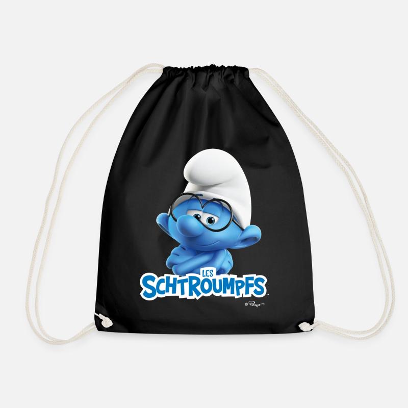 Les Schtroumpfs Le Schtroumpf À Lunettes Logo - Turnbeutel - Schwarz