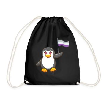 Gay Pride Antarctique Animal Pingouin Asexuel LGBT - Sac de sport léger - noir - Devant