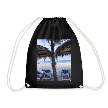Vacances à la plage - Sac de sport léger - noir - Devant