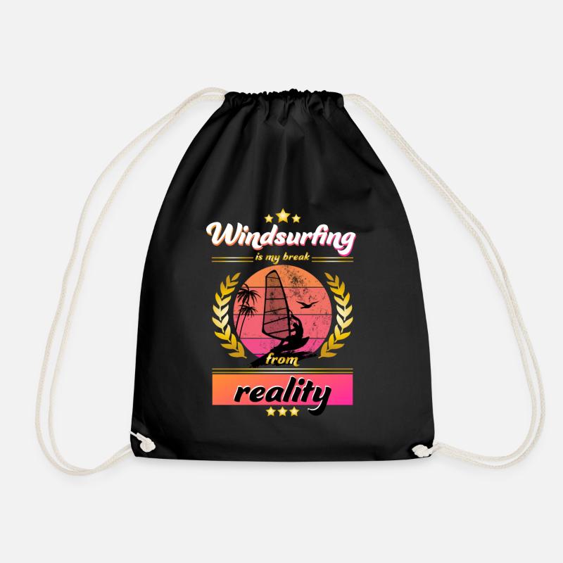 Windsurfing - Turnbeutel - Schwarz