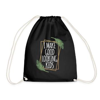 Partner Look Couple Partner Couple Couple Family - Drawstring Bag - black - Front