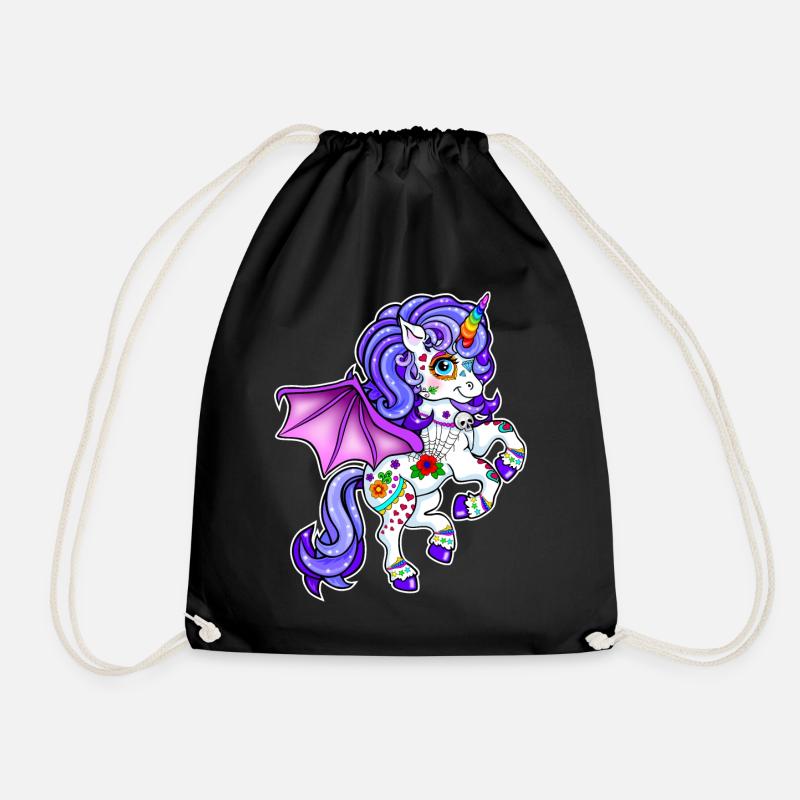 Einhorn Halloween 2022 - Turnbeutel - Schwarz