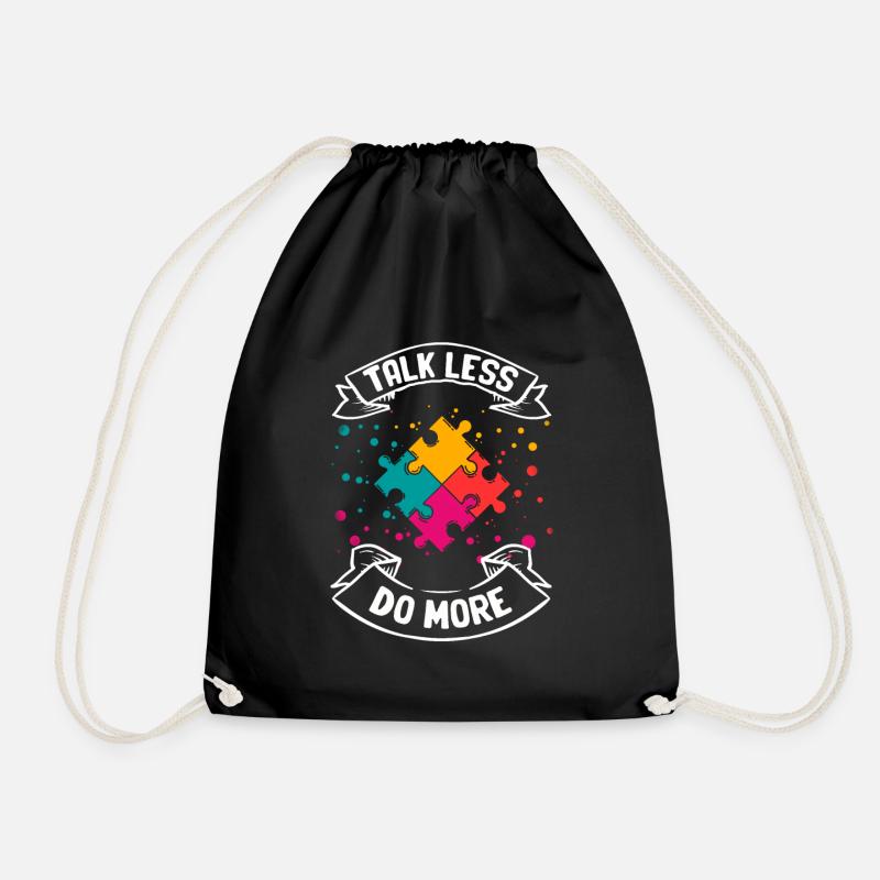 Autist Tshirt Autimus Geschenk Asperger Kinder - Turnbeutel - Schwarz