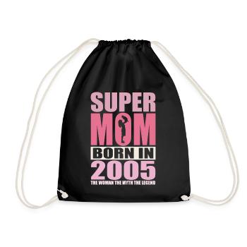 Anniversaire de maman 2005 | Super Maman - Sac de sport léger - noir - Devant