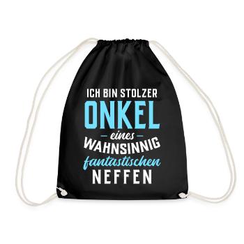 Stolzer Onkel eines fantastischen Neffen - Turnbeutel - Schwarz - Vorne