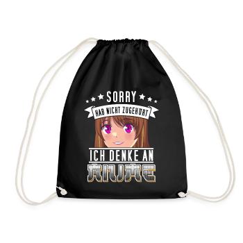 Lustiges Anime Design für Manga und Anime Fans - Turnbeutel - Schwarz - Vorne