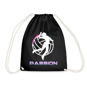 Volleyball - Drawstring Bag - black - Front