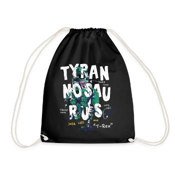 TYRANNOSAURUS - just call me "T-Rex" - Turnbeutel - Schwarz - Vorne