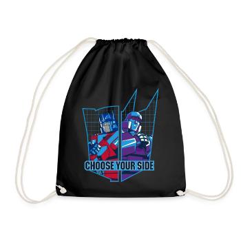 Transformers Optimus Prime Vs. Megatron - Drawstring Bag - black - Front
