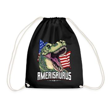 Amerisaurus USA America Flag 4 juillet - Sac de sport léger - noir - Devant