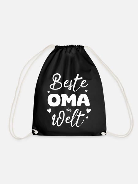 Beste Oma der Welt Herz - Turnbeutel - Schwarz