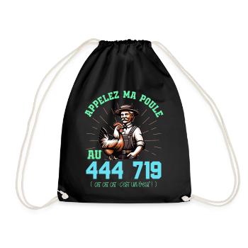Appelez ma poule au Cat Cat Cat : C'est un oeuf ! - Sac de sport léger - noir - Devant