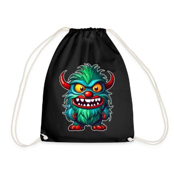 Ugly Monster - Drawstring Bag - black - Front