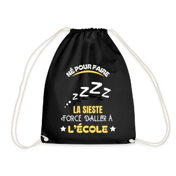La Sieste Forcée À l'École - Sac de sport léger - noir - Devant