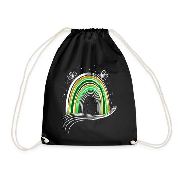 Arc en ciel de la fête irlandaise avec Shamrock St Patrick’s Day - Sac de sport léger - noir - Devant