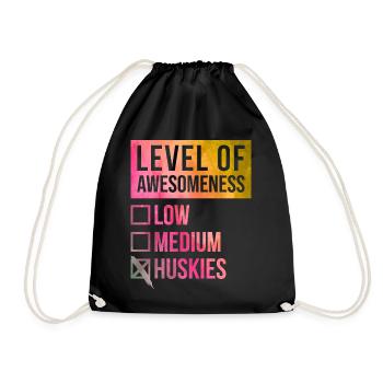Husky Husky Husky - Drawstring Bag - black - Front