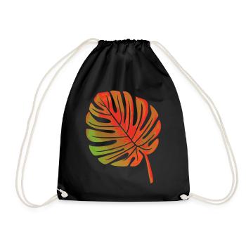 Feuille d’une plante - Sac de sport léger - noir - Devant