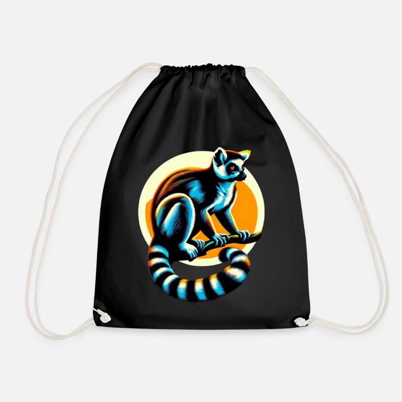 Lemur - Turnbeutel - Schwarz