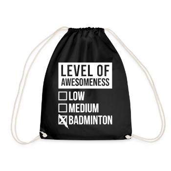 Badminton Badminton Badminton - Drawstring Bag - black - Front