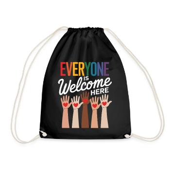 Everyone is Welcome Here World Down Syndrome Day - Sac de sport léger - noir - Devant
