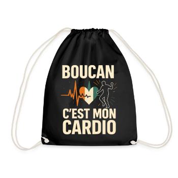 Boucan c'est mon cardio – Humour ivoirien - Drawstring Bag - black - Front