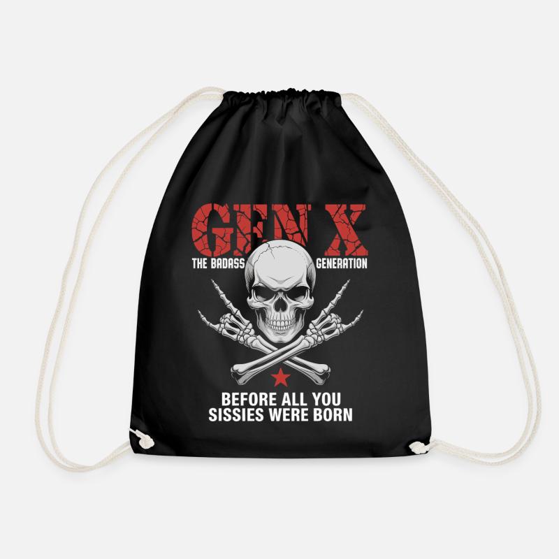 Gen X: Die Badass-Generation Crossbones - Turnbeutel - Schwarz