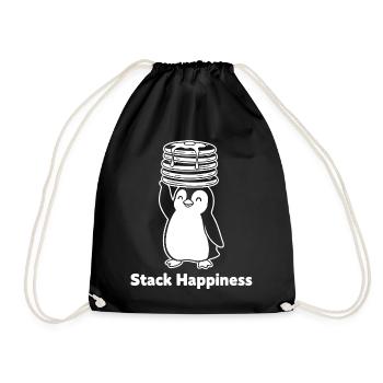 Stack Happiness Pinguin Pfannkuchen - Turnbeutel - Schwarz - Vorne