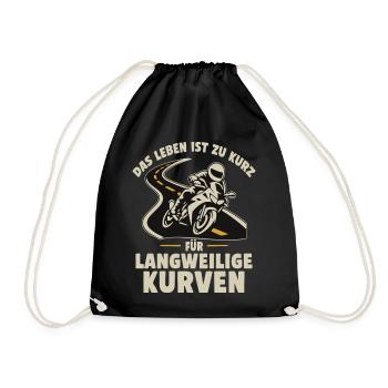 Life is too short for boring curves - Drawstring Bag - black - Front
