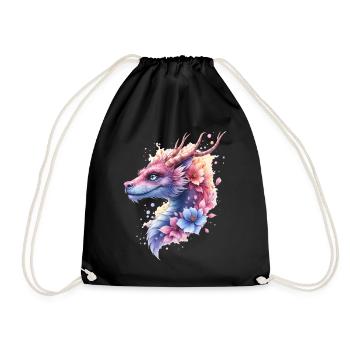 Dragon Fleur Bleu - Sac de sport léger - noir - Devant